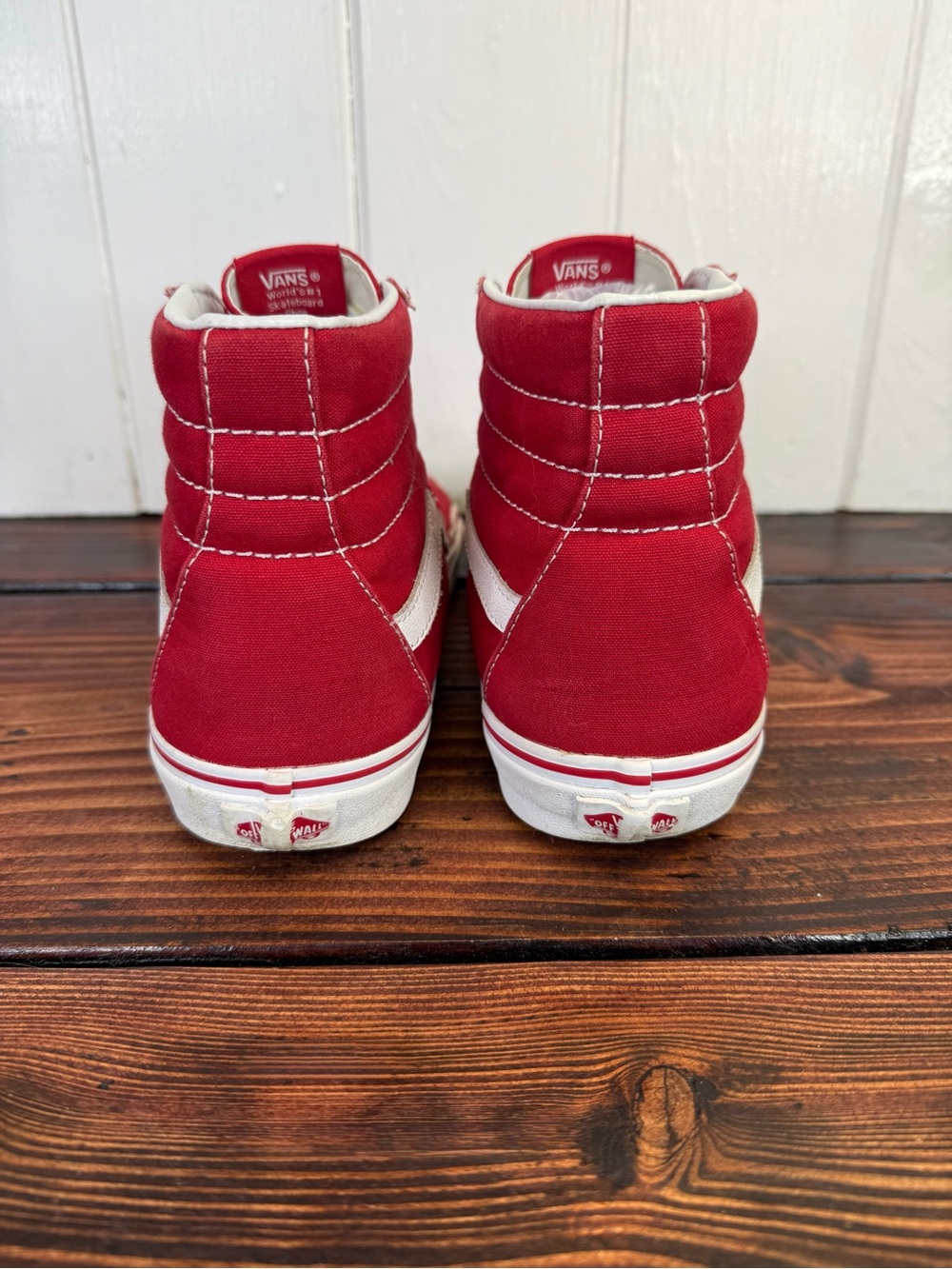 Vans Sk8-Hi Red/True White High-Top Skate Shoes – Men’s 10 - Picture 6 of 8